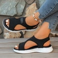 thumbnail image 5 of Womens Orthopedic Walking Sandals with Arch Support Summer Open Toe Knitted Sports Shoes Lightweight Platform Sandals, 5 of 9