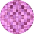thumbnail image 1 of Ahgly Company Indoor Round Abstract Purple Modern Area Rugs, 5' Round, 1 of 4
