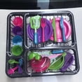 thumbnail image 5 of Kitchen Toy Tableware 28pcs Simulation Dishware with Bowl Drainer Basket Spoon Dollhouse Accs Pretend for Play Toy Girl, 5 of 9