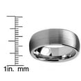 thumbnail image 4 of Metal Masters Tungsten Carbide Mens Dome Brushed Wedding Band Comfort-Fit Anniversary Ring 8mm, 4 of 6