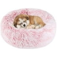thumbnail image 1 of Donut Dog Cat Bed, Soft Plush Pet Cushion, Anti-Slip Machine Washable Self-Warming Pet Bed - Improved Sleep for Cats Small Medium Dogs (Multiple Sizes), 1 of 6