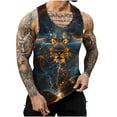 thumbnail image 1 of Débardeur pour Hommes, Gilets Imprimés Décontractés Sans Manches Col Rond T-shirt Débardeurs, 1 of 7