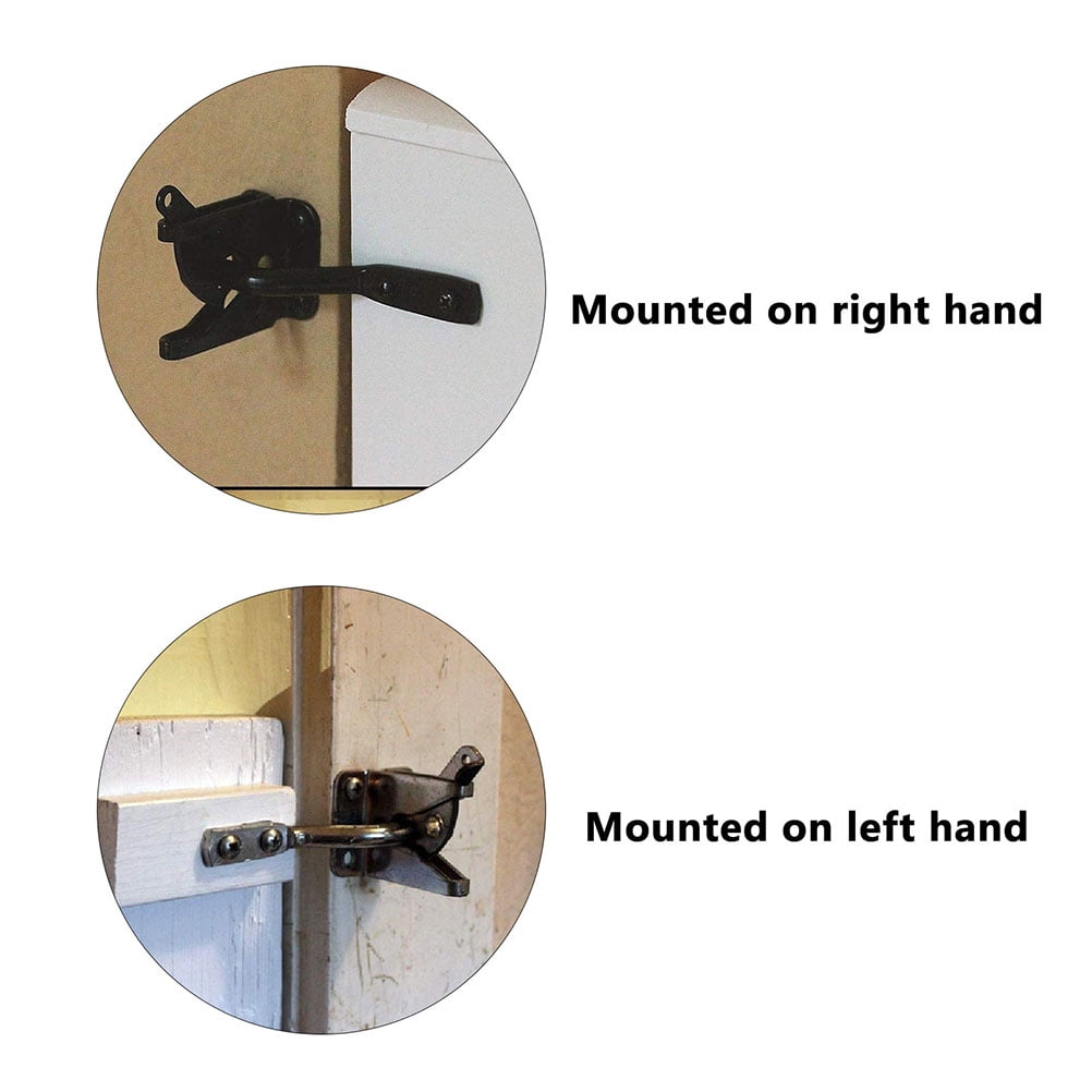 Myenne 2 Sets Gravity Locking Automatic Latch External Door Latch Garden Gate Latch