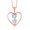Sky Blue||Sky Blue||Near Colorless (GH), variant on 18K Rose Gold Plated Silver Sky Blue Aquamarine and Black Diamond Pendant Necklace for Women (0.67 Cttw, Gemstone March Birthstone, Heart 5MM and 4MM, with 18 inch Silver Chain)
