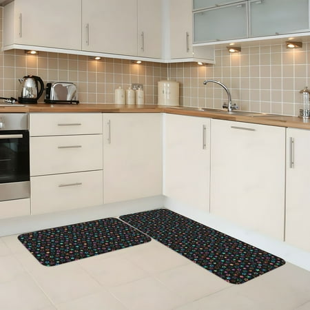 

Kitchen Mats for Floor 2 Piece - Multi-Colored Stars Anti Fatigue Mats for Kitchen Floor Kitchen Rugs Non Slip Washable Mat for Home Kitchen Decor