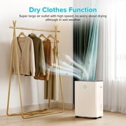 Electactic 15 Pint Dehumidifier, 3000 Sq.ft Coverage Area with Auto Defrost & Drain, 24H Timer (MAX 45Pint at 86℉, 80%RH )
