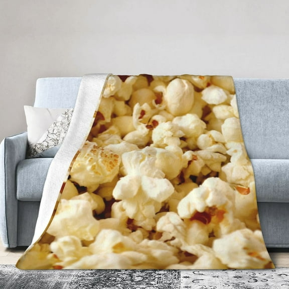 Wijzvio Popcorn Throw Blanket Soft Fuzzy Fleece Blanket For Couch Bed Living Room Decoration 40"X30"