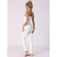 thumbnail image 2 of DARING DIVA Spaghetti Strap Leggings Rompers Workout Jumpsuit S White, 2 of 6
