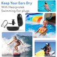 thumbnail image 2 of Juego de 6 tapones para los oídos impermeables para nadar con pinza nasal, tapones de silicona reutilizables para nadadores y duchas, esnórquel, surf y otras actividades acuáticas, 2 of 4