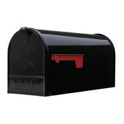 Architectural Mailboxes Elite Large, Steel, Post Mount Mailbox, Black, E1600BAM