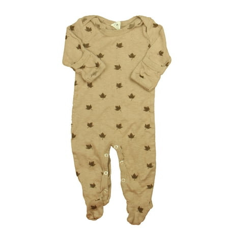

Pre-owned Kate Quinn Organics Unisex Tan | Brown Leaves Long Sleeve Outfit size: 3-6 Months