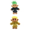 2PCS Lucky Troll Dolls, Vintage Troll Dolls Chromatic Adorable for Collections, School Project, Arts and Crafts, Party Favors - 4" Tall