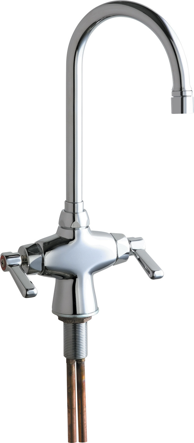 Chicago Faucets 50E28055Ab Commercial Grade Single Hole Kitchen Faucet