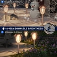 thumbnail image 5 of Solar Pathway Lights Outdoor - 6 Pack Waterproof, 10-40 LM Dimmable Auto On/Off Outdoors Yard Garden Walkway Driveway (Warm White), 5 of 6