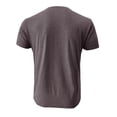 thumbnail image 4 of Cotton Shirt for Men Short Sleeve Chest Pocket Tee Solid Color Henley Collar Button Front Classic Fit Regular Casual T-Shirt, #01 Coffee, L, 4 of 5