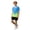 Blue-1, variant on Odeerbi Kids Boys Girls Athletic Sports Outfit Set Quick Dry Breathable Mesh Soccer Football Training Uniform for 1-14 Years