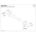 thumbnail image 3 of Kingston Brass GB1236CT Made To Match 36-Inch x 1-1/2-Inch O.D. Stainless Steel Grab Bar in Brushed, 3 of 5