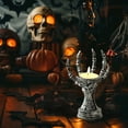thumbnail image 4 of Zhourta Resin Ghost Claw Candle Holder Halloween Decor Black Spooky Centerpiece for Tabletop Mantel Holiday Party Decoration, 4 of 6