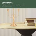 thumbnail image 4 of NUOLUX Portavelas Decorativo De Hierro Con Triple Estilo Europeo Para De Comedor Dorado, 4 of 8