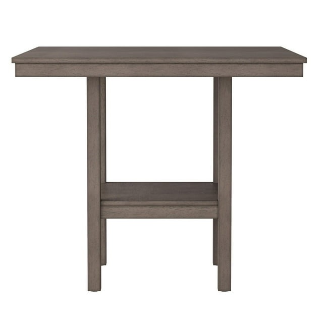CorLiving Tuscany Compact Washed Gray Wood and Veneer Square Counter Height Dining Table for 4 - Perfect for Small Kitchens and Apartments, Tall Small Space-Friendly Kitchen and Dining Room Table