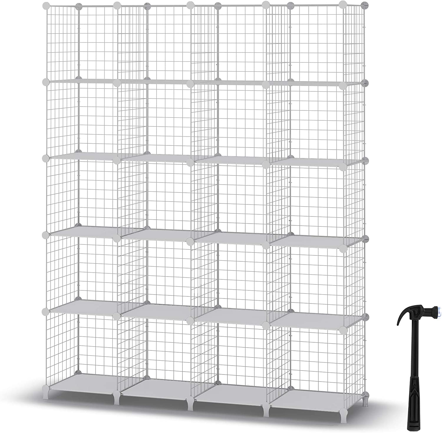 Wire Cube Storage, Storage Shelves 20 Cube Bookshelf Bookcase Closet