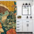 thumbnail image 5 of Cute Witch Frog Shower Curtain , Enchanted Forest Scenic Bathroom Decor Sets, Waterproof Fabric with Hooks, 5 of 7