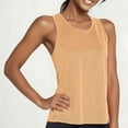 thumbnail image 2 of Women Solid Sports Vest Back Pleated Drawstring Yoga Top L Shaped Sports Vest, 2 of 6