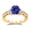 Yellow Gold, variant on Platinum Designer Vintage with Milgrain Diamond Engagement Ring with a 1 Carat Tanzanite AAA Heirloom Center Stone