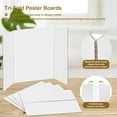 thumbnail image 4 of Sioweci 4Pcs Tri-Fold Poster Boards Small White Presentation Boards Corrugated Display Board Business Display Trifold Panel 4pcs 35cm, 4 of 11