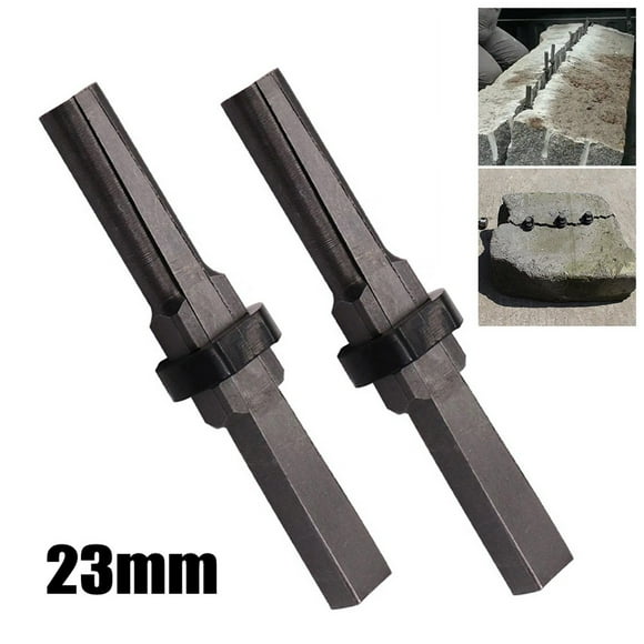 2 Set Stone Splitting Tool Stone Splitter Metal Plug Wedges Concrete Rock Splitters Hand Tool 23Mm Stone Chopper Chisels