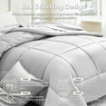 thumbnail image 4 of MR&HM Reversible Satin Microfiber Comforter 3 Pieces King Size, Silver Grey King Comforter Set for All Seasons, Silky Soft Satin Comforter for Hair and Skin, with Satin Pillowcases Set of 2, 4 of 7