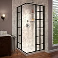 thumbnail image 4 of DreamLine French Corner 34 1/2 in. D x 34 1/2 in. W x 72 in. H Framed Sliding Shower Enclosure in Satin Black, 4 of 8