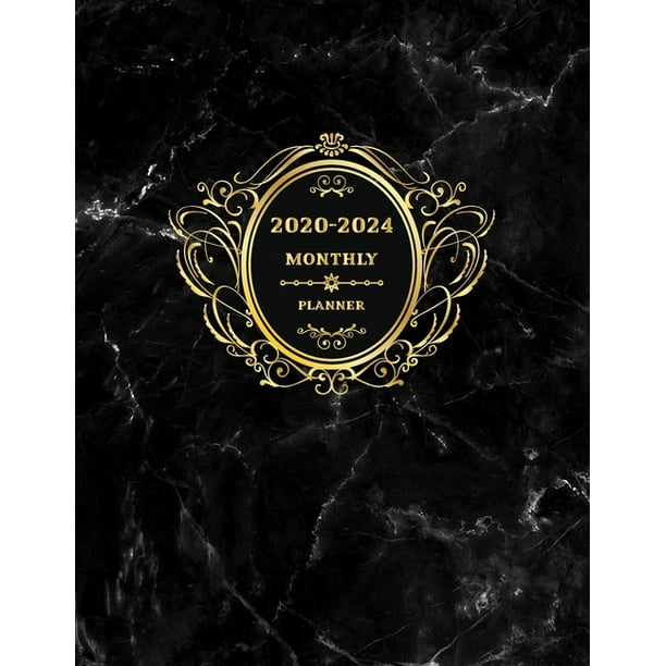 2020-2024 Monthly Planner: Black Marble - 2020-2024 Calendar Planner