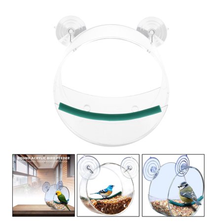 Clear Acrylic Feeder Outdoors Indoor Bird Watching for Bird Finch, Bluebird Hummingbird