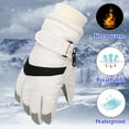 thumbnail image 5 of COMVALUE Women Ski Gloves Winter Waterproof Touchscreen Hand Warming Sports Gloves (White, 6-11Years), 5 of 6