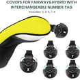 thumbnail image 6 of FINGER TEN Golf Club Head Covers Woods Driver Fairway Hybrid 3/4/5 Set, Headcovers Men 1 3 5 7 X Interchangeable Number Tag, Fit All Wood Clubs, 6 of 7
