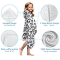 thumbnail image 7 of White and Gray Of Leopard Print Hooded Bath Towel，50"x30" for Ages 3 To 12 Kids, Quick Dry Lightweight Soft Microfiber Hood Beach Towel Cover Up for Kids, 7 of 7