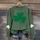 thumbnail image 2 of Gibobby Divertidas Sudaderas Sudadera con estampado de amor de cuatro del día para mujer Top informal de manga larga verde con cuello redondo (Verde, L), 2 of 4