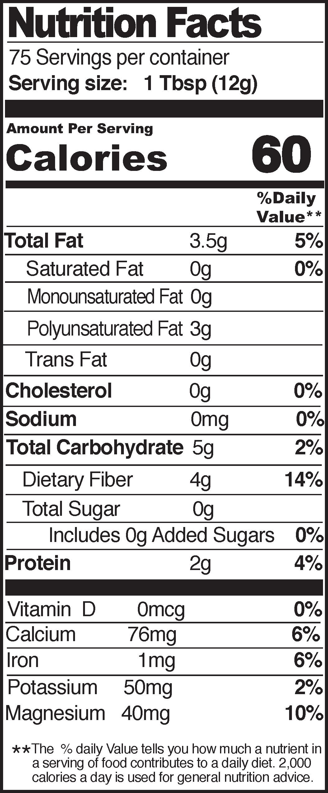 Beveri Chia Seed, Organic Superfood, High in Omega 3, Dietary Fiber and Protein, 3/32oz