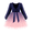 Blue Pink Gradient, variant on Arshiner Toddler Girls V Back Tutu Dress Tulle Puff Long Sleeve Wedding Birthday Party Fall Toddlers Dresses