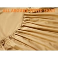 thumbnail image 5 of Bed Sheet Set 6 Piece - 22" inch Deep Pocket - 600 Thread Count - 100% Egyptian Cotton - Extra Soft and Luxury - Taupe Stripe, Twin Size., 5 of 7