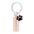 thumbnail image 3 of Llavero conmemorativo con forma de pata de perro, colgante de joyería para cenizas, práctico colgante de joyería Oro rosa, 3 of 9