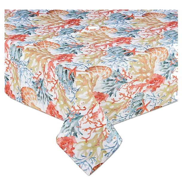 Umbrella Tablecloth with Hole and Zipper Coral Reef Fabric ...