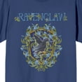 thumbnail image 2 of Harry Potter Ravenclaw Magical Moments Crest Women's Navy Blue Short Sleeve Crew Neck Tee-Medium, 2 of 3