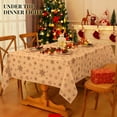 thumbnail image 3 of Christmas Tablecloth 60 x 120 Inch, Silver Foil Print Snowflake Christmas Table Cloth Rectangle Table Washable, Waterproof Wrinkle Resistant Table Cover for Party Dinner Christmas Table Decor, 3 of 5