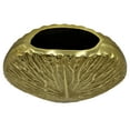 thumbnail image 3 of Bergamo Art 11" Tall Decorative Handmade Aluminum Round Flower Vase in Gold, 3 of 5