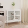 thumbnail image 1 of vidaXL Sideboard White 70x35x70 cm Steel and Glass, 1 of 5