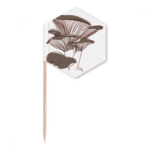 Delicious Home Dish Mushroom Illustration Toothpick Flags Cupcake Picks Party Celebration