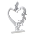 thumbnail image 1 of Colección de figuras de pareja besándose, adorno decorativo de escritorio de estilo nórdico para Blanco, 1 of 7