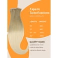 thumbnail image 4 of Extensiones de cabello DOORES, cabello humano real, 25 cm, 60 g, 40 unidades, cinta adhesiva, 4 of 9